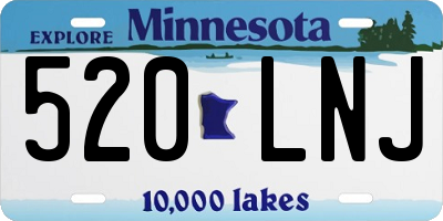 MN license plate 520LNJ
