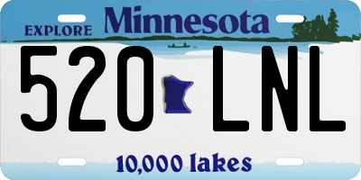 MN license plate 520LNL