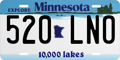 MN license plate 520LNO