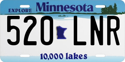 MN license plate 520LNR