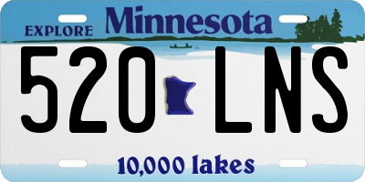MN license plate 520LNS