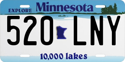 MN license plate 520LNY