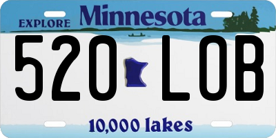 MN license plate 520LOB