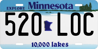 MN license plate 520LOC