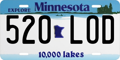 MN license plate 520LOD