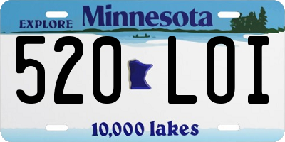 MN license plate 520LOI