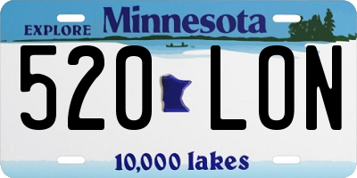MN license plate 520LON