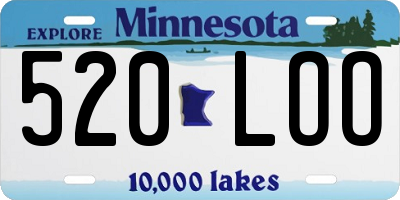MN license plate 520LOO