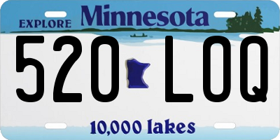 MN license plate 520LOQ