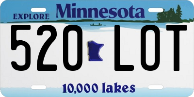 MN license plate 520LOT