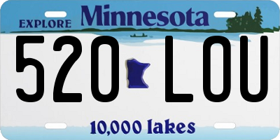 MN license plate 520LOU
