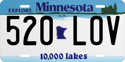 MN license plate 520LOV