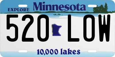MN license plate 520LOW