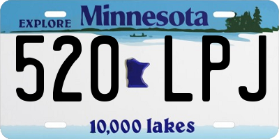 MN license plate 520LPJ