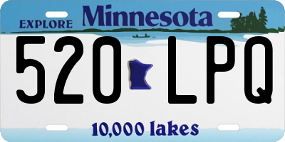 MN license plate 520LPQ