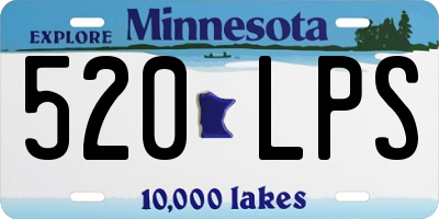 MN license plate 520LPS