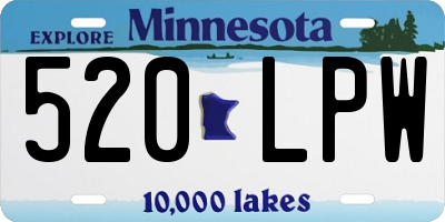 MN license plate 520LPW
