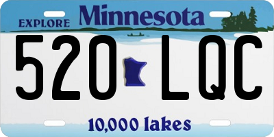MN license plate 520LQC