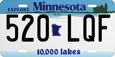 MN license plate 520LQF