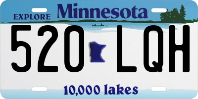 MN license plate 520LQH