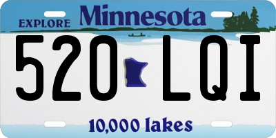 MN license plate 520LQI