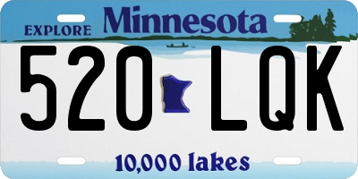 MN license plate 520LQK