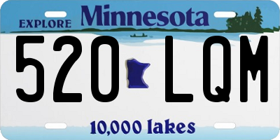 MN license plate 520LQM