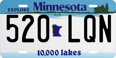 MN license plate 520LQN
