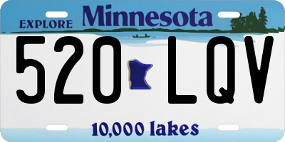 MN license plate 520LQV