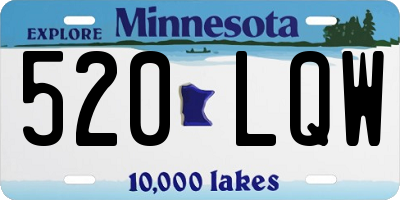 MN license plate 520LQW