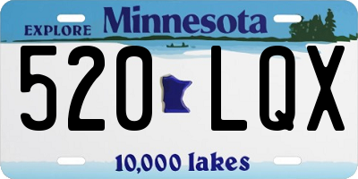MN license plate 520LQX