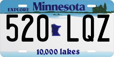 MN license plate 520LQZ