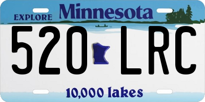 MN license plate 520LRC