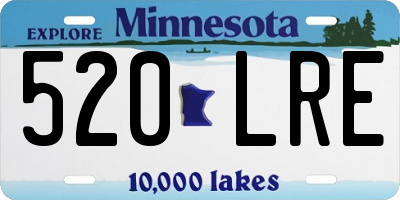MN license plate 520LRE