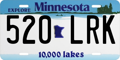 MN license plate 520LRK