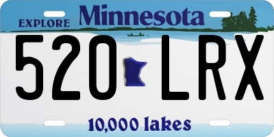 MN license plate 520LRX