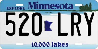 MN license plate 520LRY