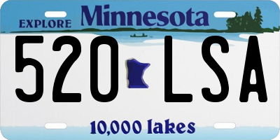 MN license plate 520LSA