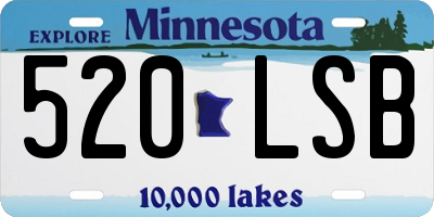 MN license plate 520LSB