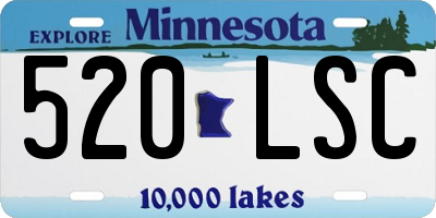 MN license plate 520LSC