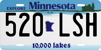MN license plate 520LSH