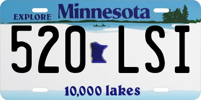 MN license plate 520LSI