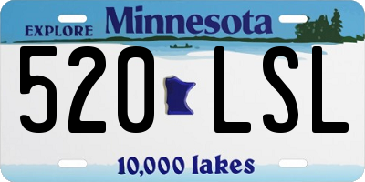 MN license plate 520LSL