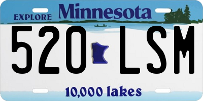 MN license plate 520LSM