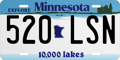 MN license plate 520LSN