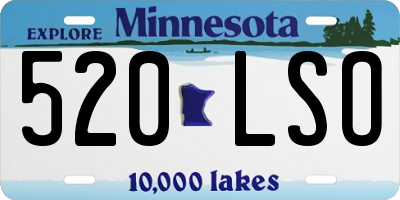 MN license plate 520LSO