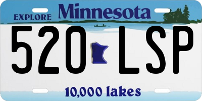 MN license plate 520LSP