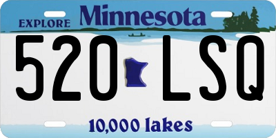 MN license plate 520LSQ
