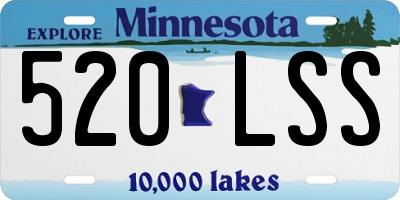 MN license plate 520LSS