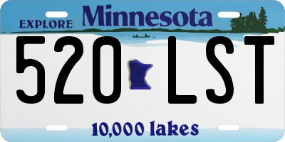 MN license plate 520LST